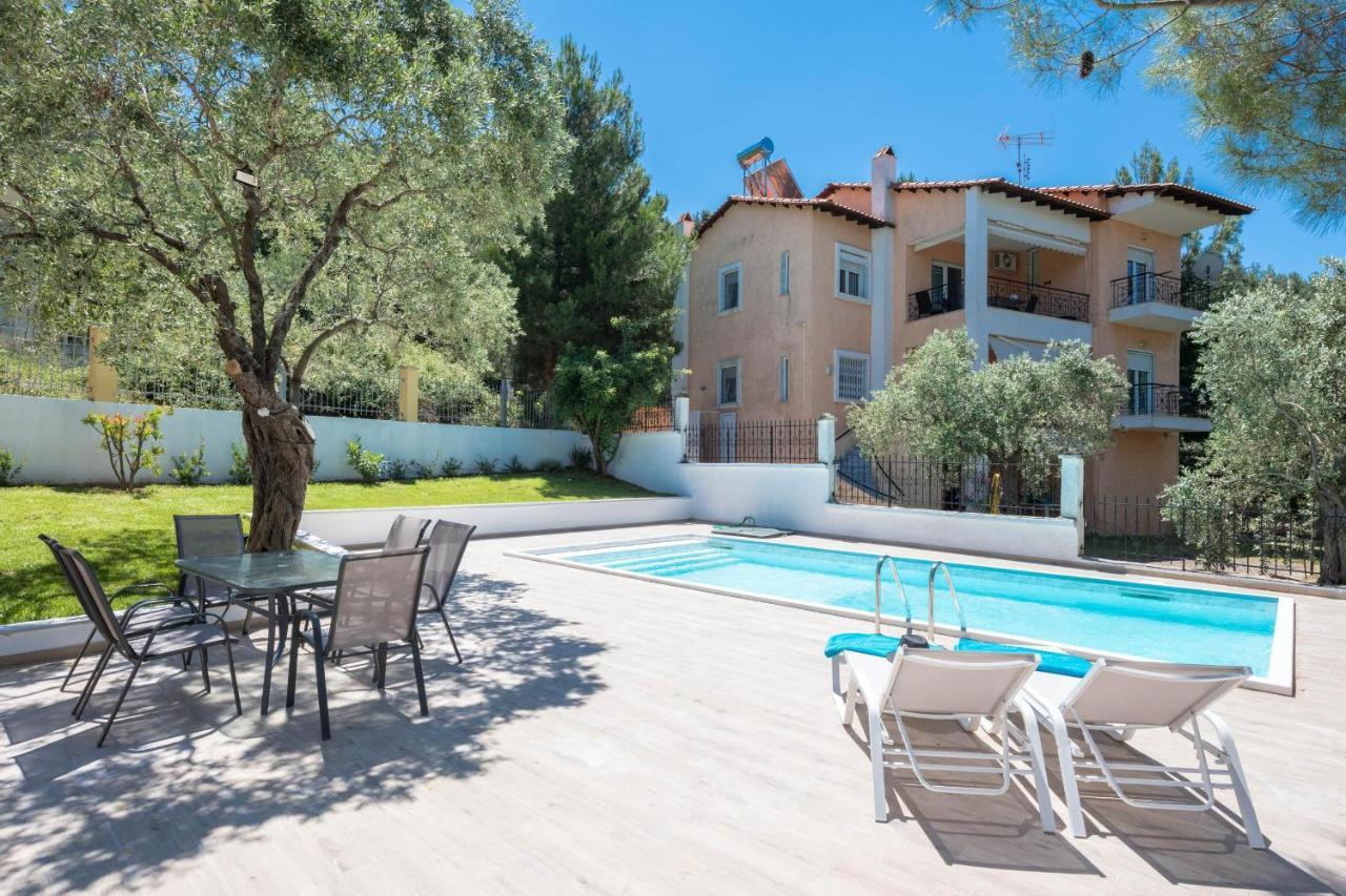 Louloudis Pool Villa Skala Rachoni  Exteriér fotografie